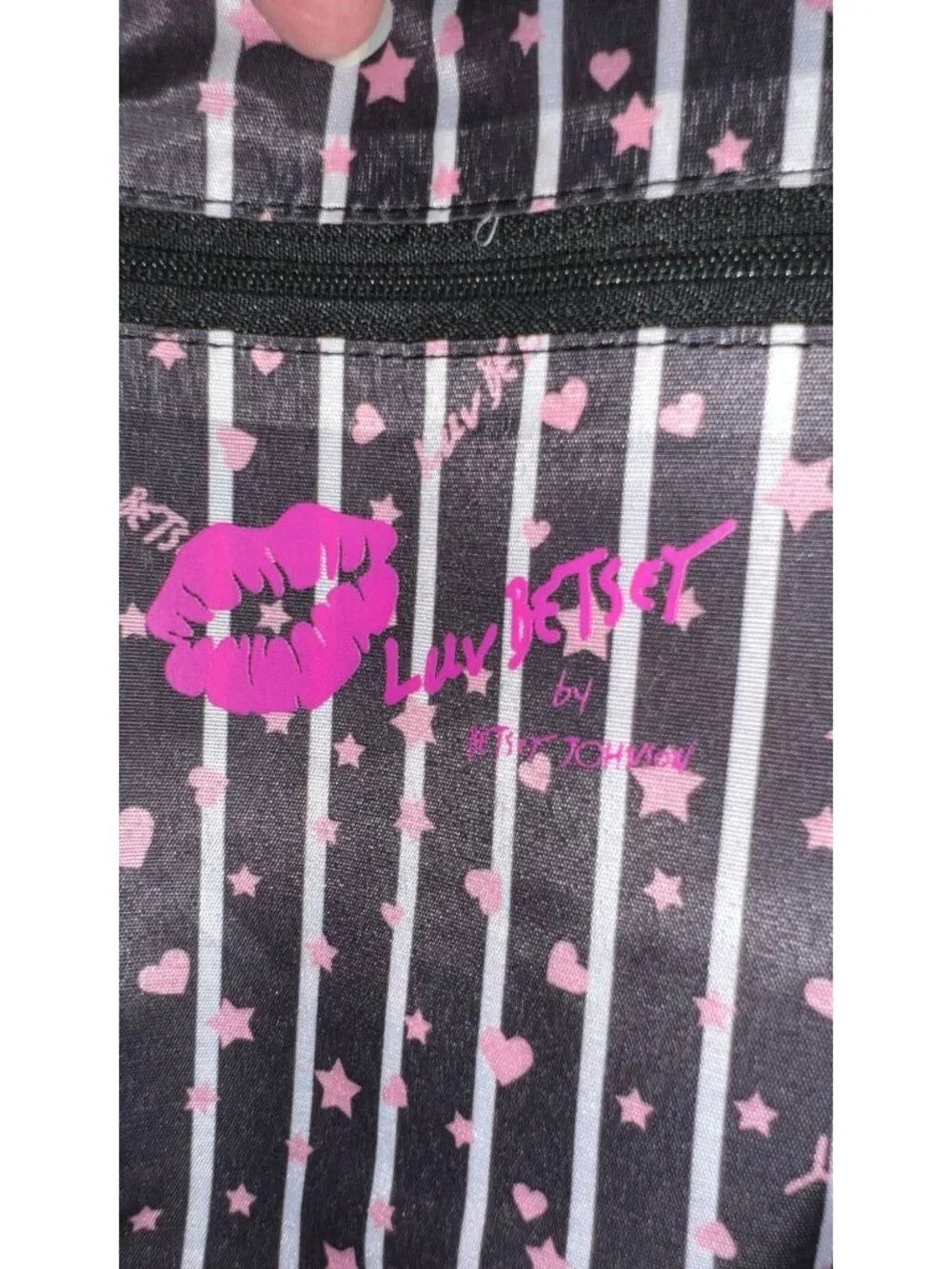 Luv Betsey By Betsey Johnson Pink Quilted Heart Tote With Gold Accents & Floral - Picture 13 of 13